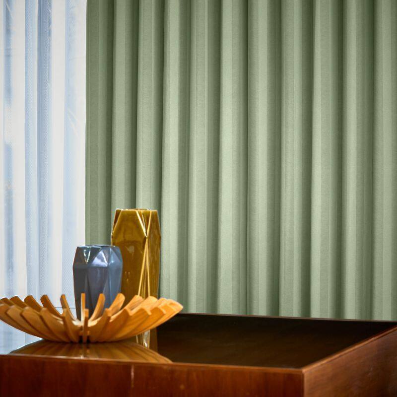タテストライプ カーテン JE-19224R グリーン ｜ジャストカーテン