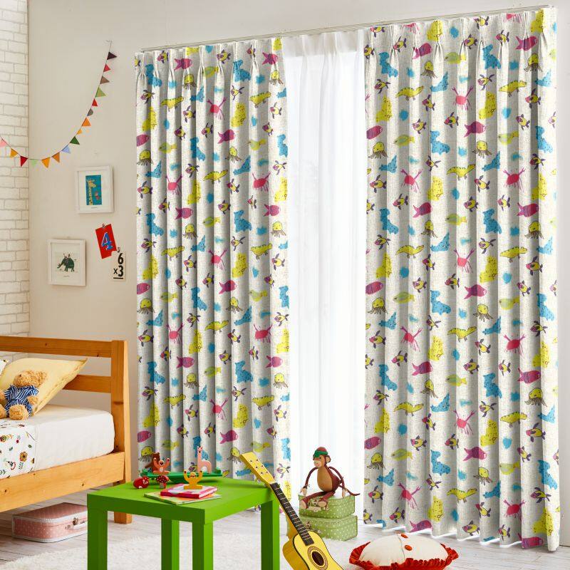 海の仲間たち カーテン JD-19228 ミックス ｜ジャストカーテン