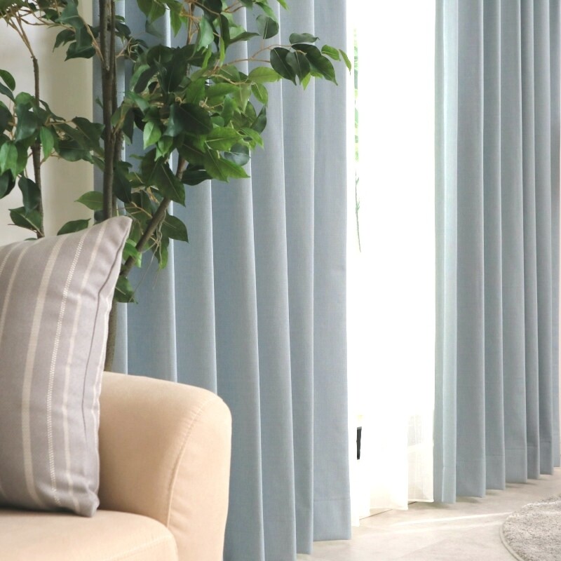 ソワレ カーテン JF-91029 ライトブルー ｜ジャストカーテン