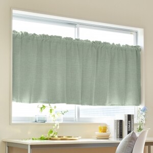 ブルックリン カフェカーテン JE-98084 グリーン ｜ジャストカーテン