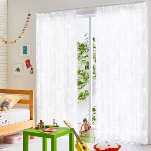 ディズニーレース「マリー」 カフェカーテン JC-04034 ホワイト
