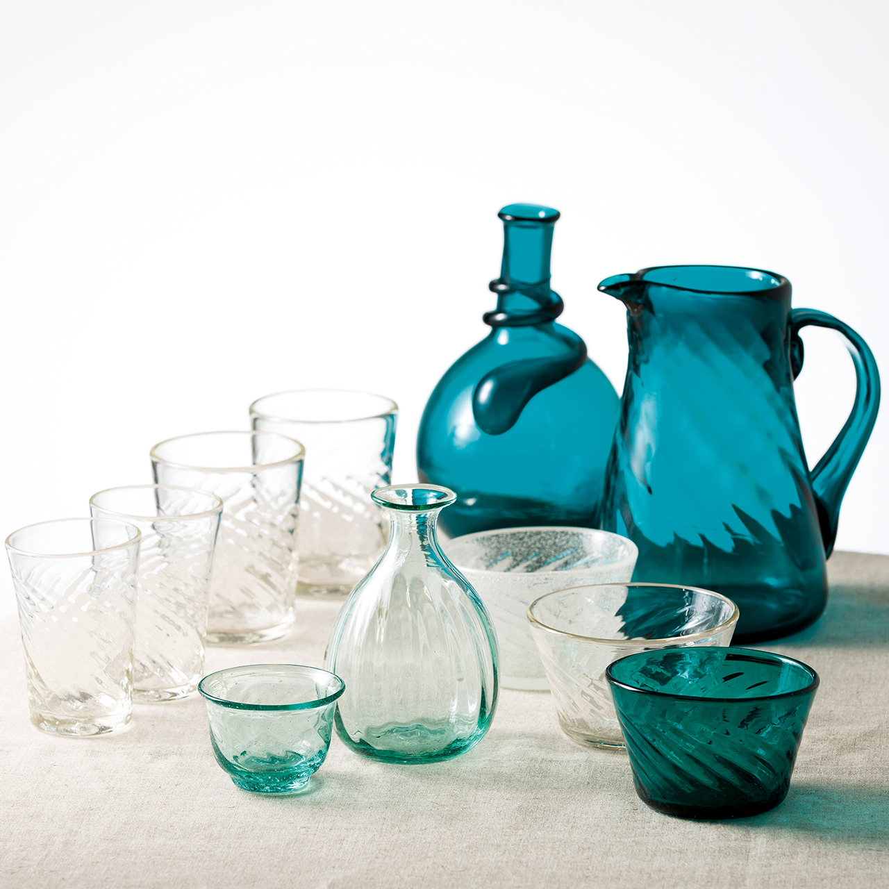 b*n様 【倉敷ガラス】小谷眞三 翠フチ泡小鉢3点セット b*n様 【倉敷