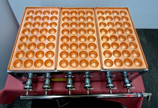 業務用たこ焼器 手打ち銅板ジャンボ32穴