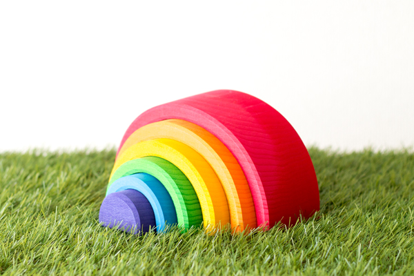 グリムス 虹色トンネル（アーチレインボー）大（6ピース）｜木の