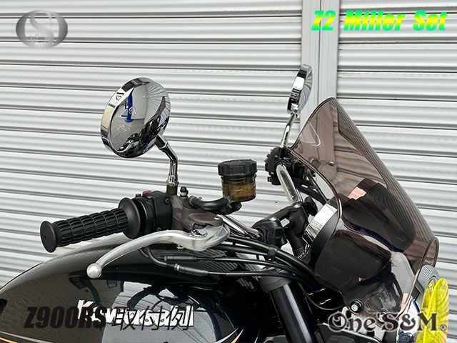 ZII Z2 タイプ 丸型 丸形ミラー 正ネジ10mm ステーセット - Online