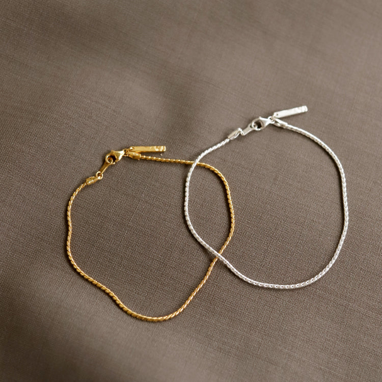 ツイストチェーンブレスレット SV