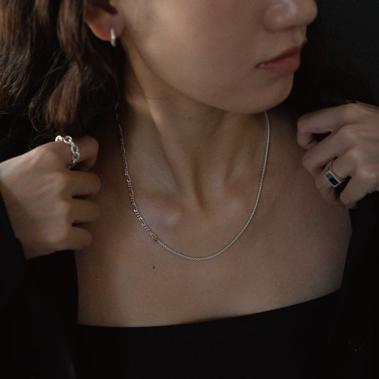 シェードコンビチェーンネックレス SV