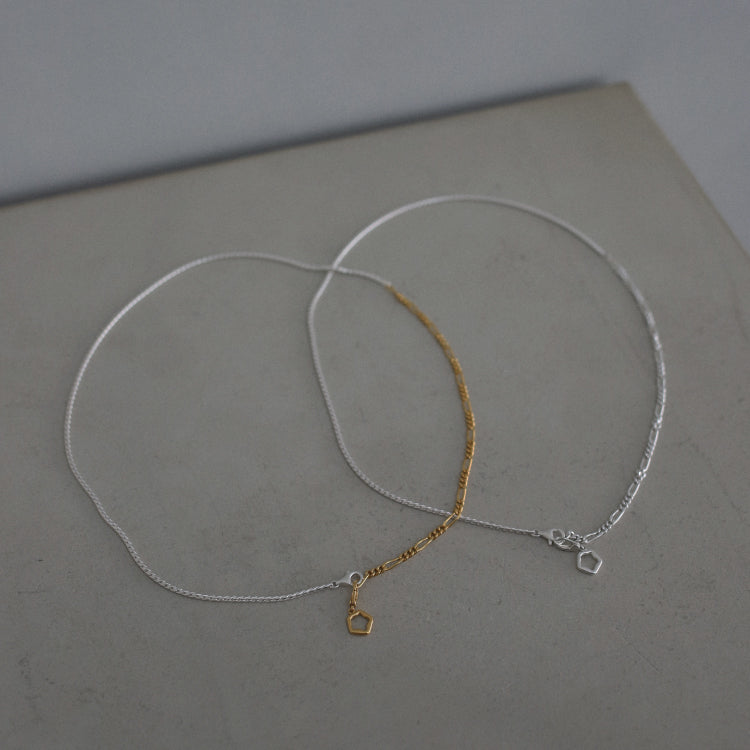 シェードコンビチェーンネックレス SV