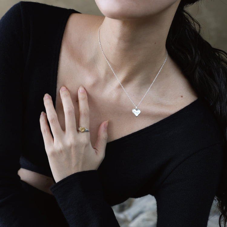 一部予約】ハートシグネットリング MIX