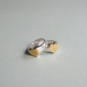 一部予約】ハートシグネットリング MIX