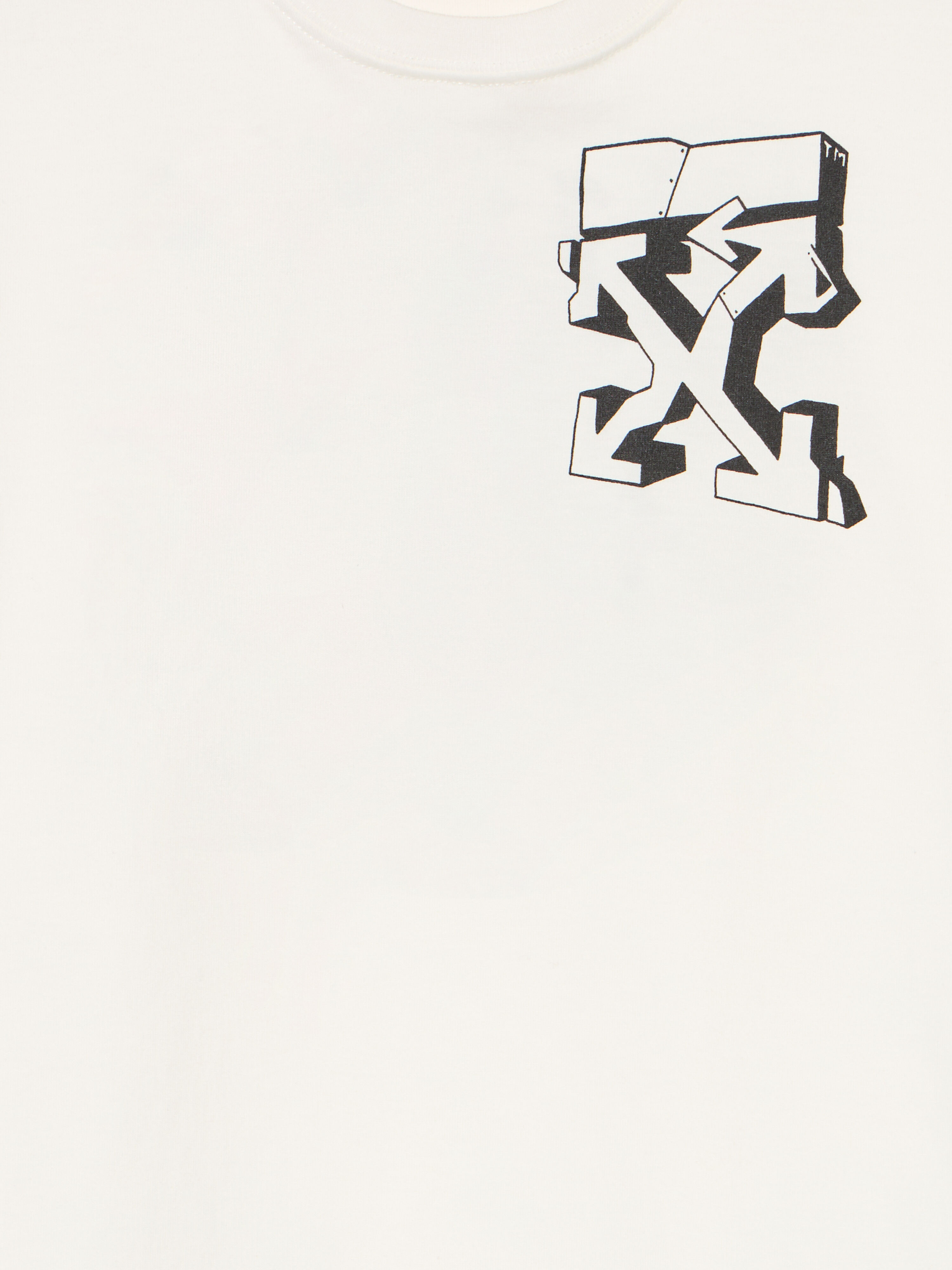 Graffiti Print T-Shirt in WHITE - BLACK | Off-White™