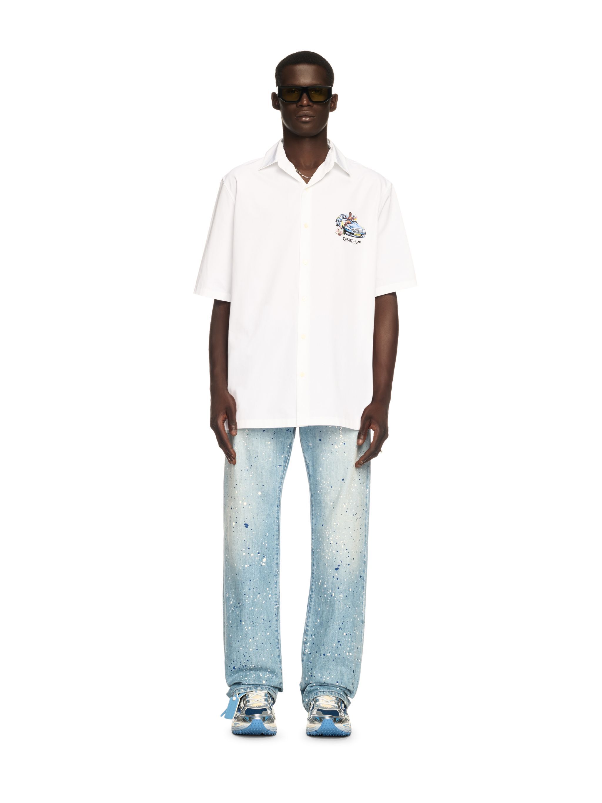 White Fresco Arrow Bowling Shirt in WHITE for Men | Off-White™