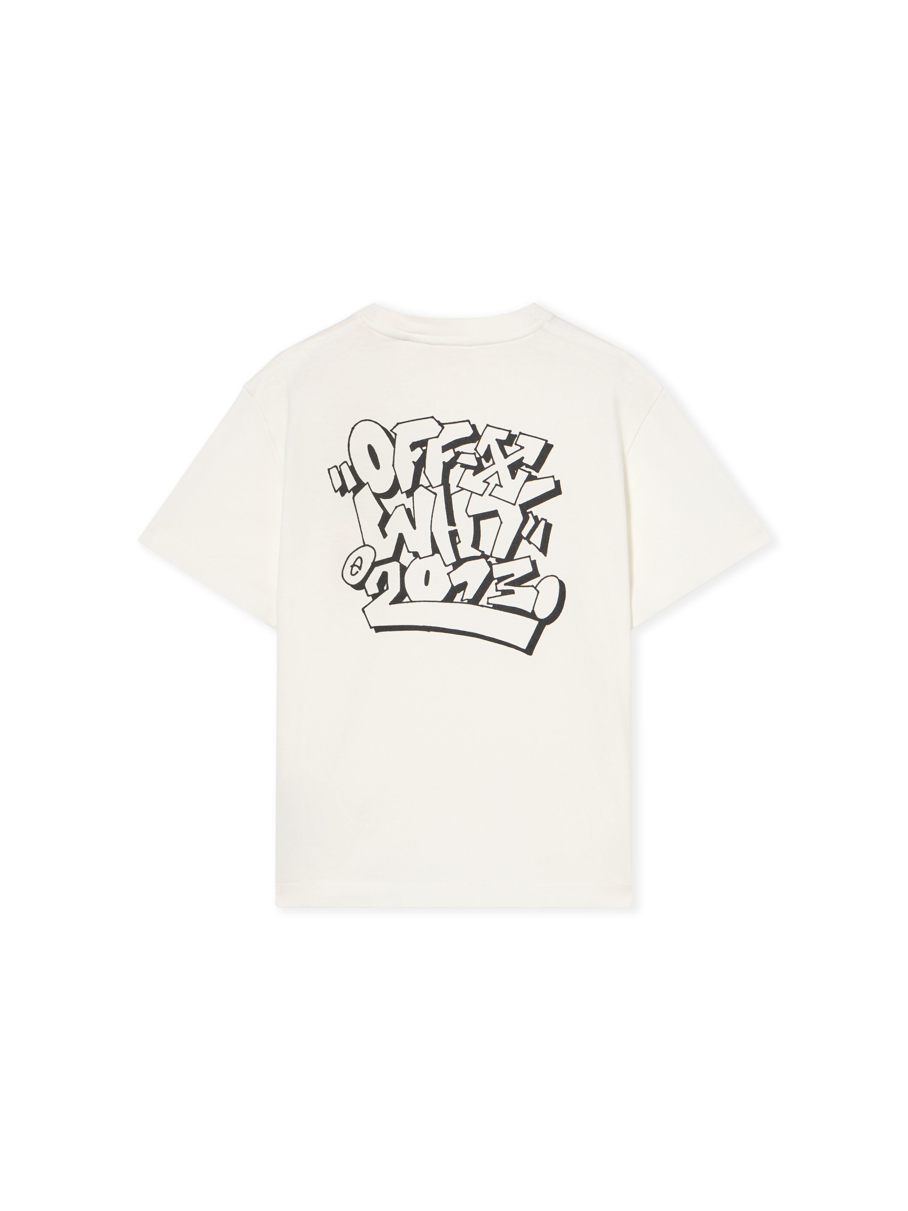 Graffiti Print T-Shirt in WHITE - BLACK | Off-White™