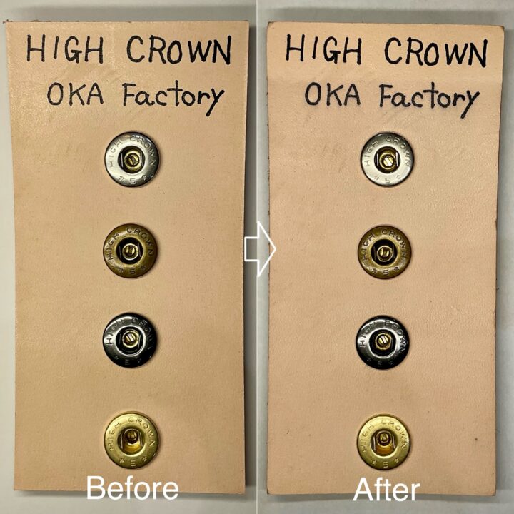 HIGH CROWN ジャンパーホック (極小/ No.7070) 真鍮無垢《革の為に開発