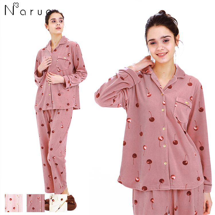 24-51426｜ナルエー スノースムージー チェリーシャツパジャマ ルーム