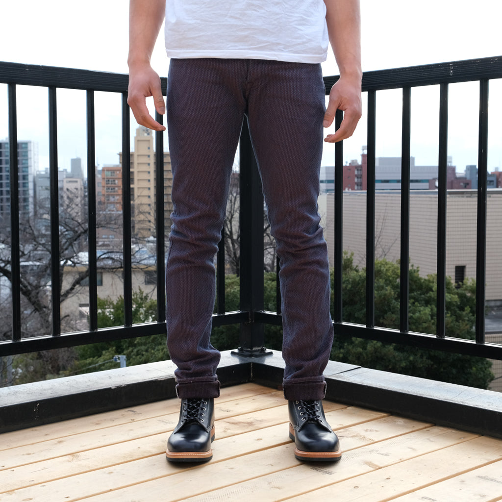 OD+PBJ Indigo x Kakishibu Sashiko Selvedge Pants (Slim Tapered