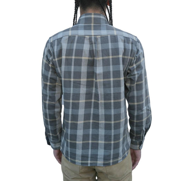 Japan Blue Sulphur Dyed Check Shirt (Gray) - Okayama Denim