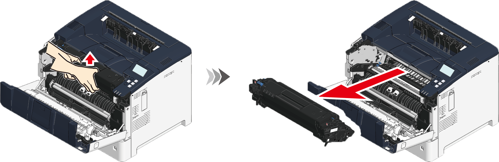 イメージドラムとトナーカートリッジを交換する | OKI