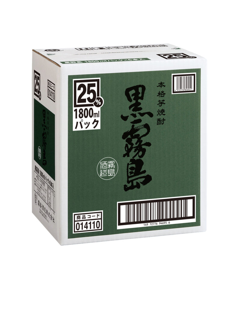 ﾁｭｰﾊﾟｯｸ 黒霧島 25％ 1.8L ｲﾓ｜酒類・飲料・加工食品・アルコールの卸