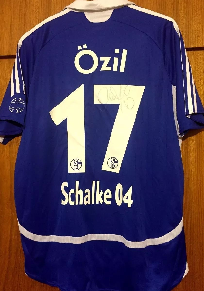 Schalke 04 2006-2007 Özil #17 Shirt 2006-07 Schalke Home Shirt