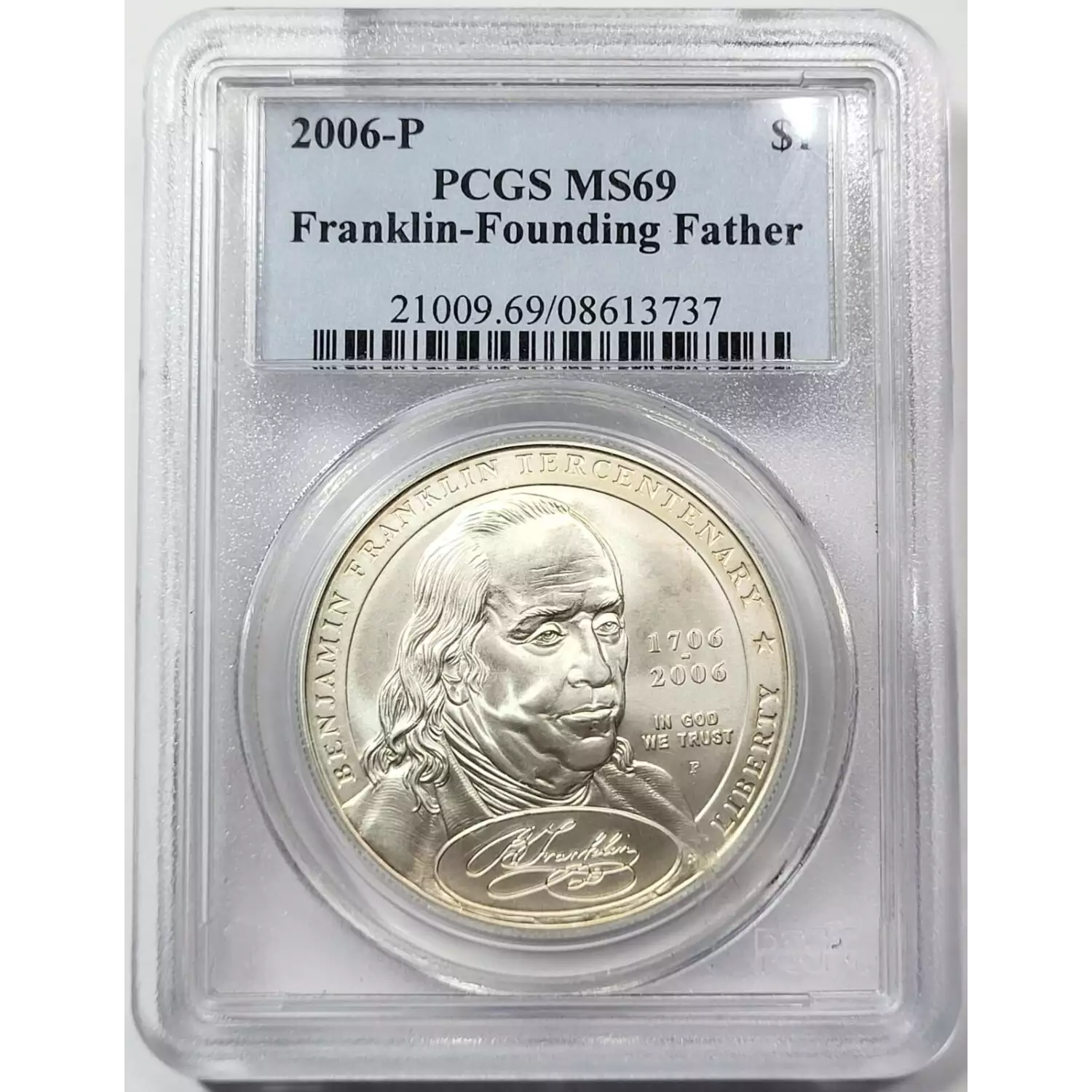 2006 Benjamin Franklin Tercentenary Scientist Commemorative Silver