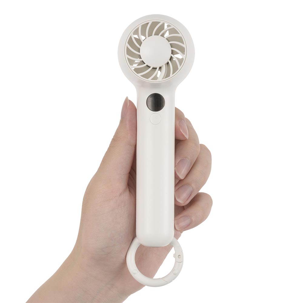 カラビナ付きハンディファン ホワイト [品番]08-1604｜株式会社オーム電機