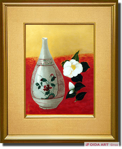 小倉遊亀 古九谷徳利と白椿 | 絵画など美術品の販売と買取 | 東京