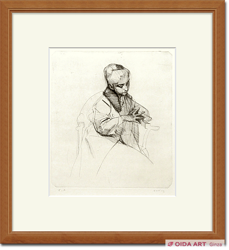 小磯良平 少女 | 絵画など美術品の販売と買取 | 東京・銀座 おいだ美術