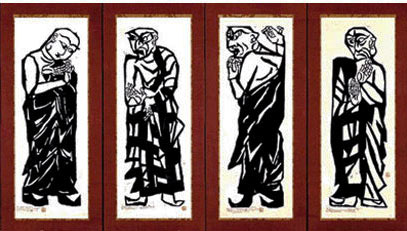 掛軸-953 杉山翠芳 釈迦如来 共箱 仏教美術 掛軸-953 杉山翠芳 釈迦