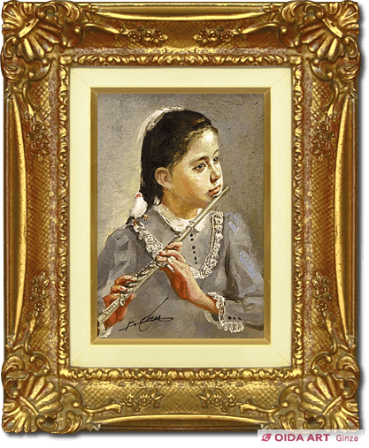奥龍之介 フルートの少女 | 絵画など美術品の販売と買取 | 東京・銀座