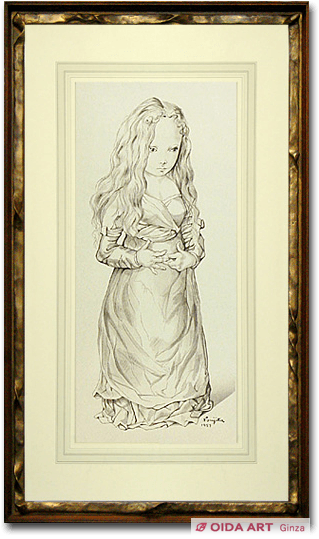 真作】絵画 弦田英太郎 油彩10号 少女像 空間に華やぎを添える肖像画