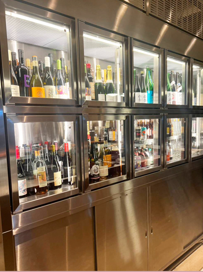 日本酒用冷蔵ショーケース｜オーダーメイド｜ドリンク用冷蔵ショー