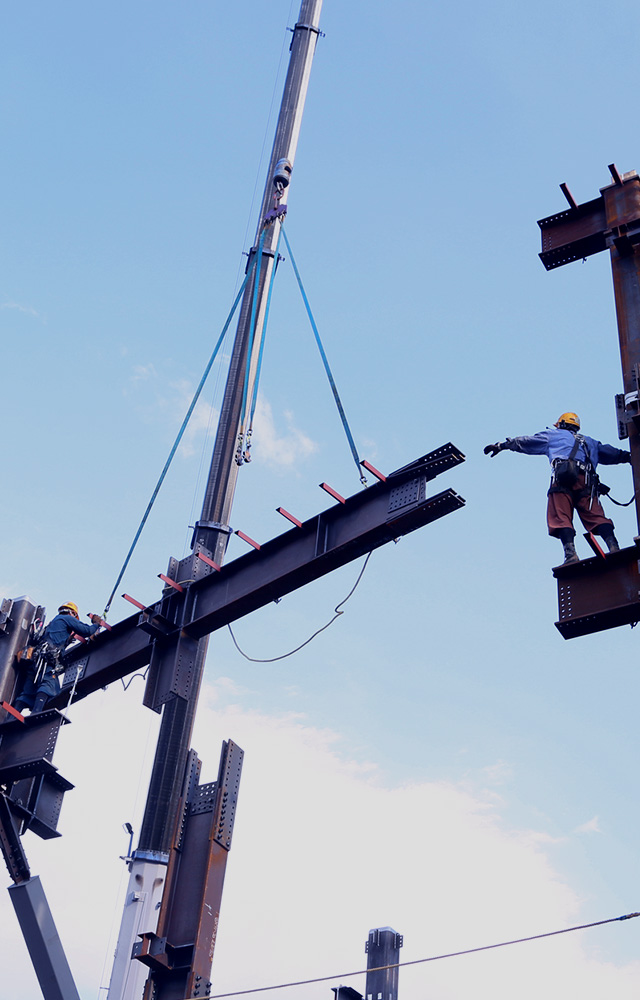 鉄骨工事(鳶・重量物）なら大阪府の株式会社モリテック | 求人募集中
