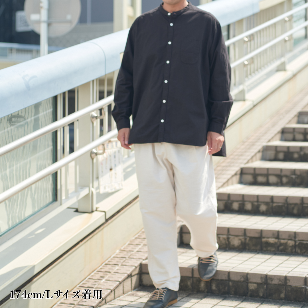 OSOCU＞知多木綿 無漂白無染色 バルーンパンツ 「ヨハク」