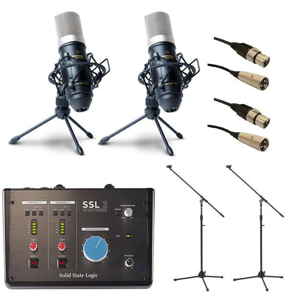 簡単！空気録音単一指向性マイク初級セット！(MPM1000J/SSL2/MBCS/TMCC