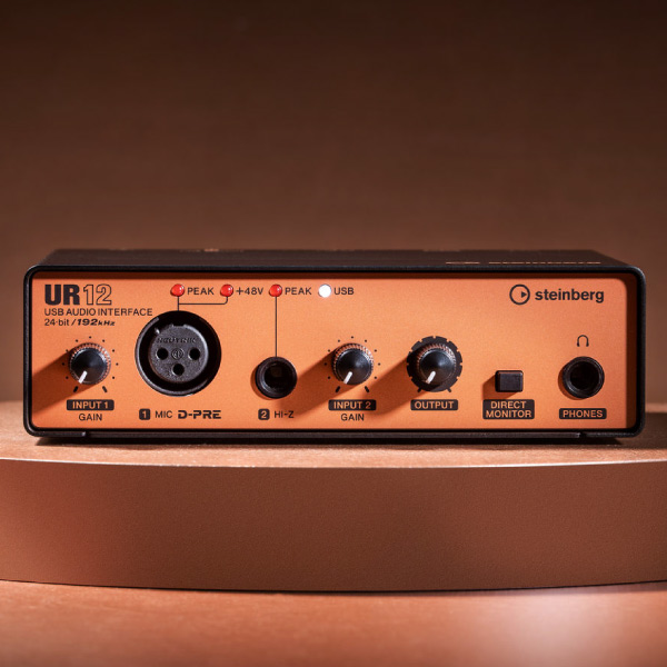 Steinbergのオーディオインターフェイス、UR12 Black & Copper Modelの