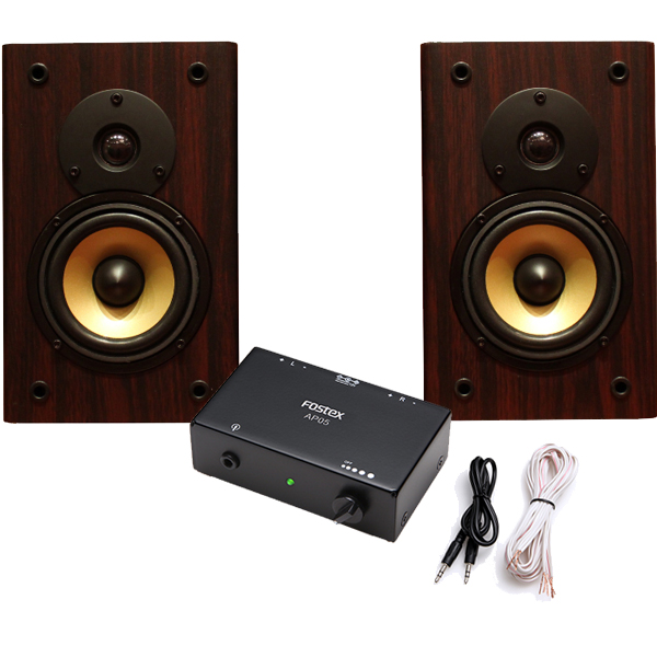 設置の自由度が高く、簡単設置。パッシブスピーカーと小型アンプセット