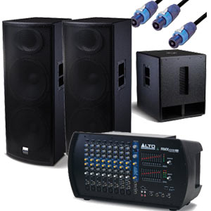 簡単セッティング！アンプ内蔵！】ALTO/PAスピーカーシステムセット