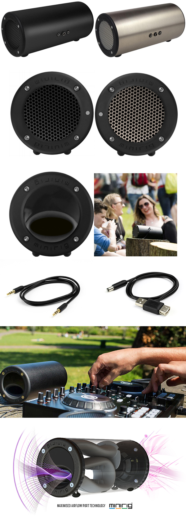 世界で最も小さなポータブル充電式サブウーファーMinirig SUB2