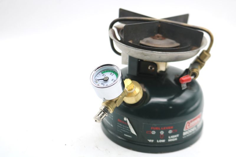 コールマン 502, 508A, 550B 共通圧力計付き注油口キャップ&ポンプ