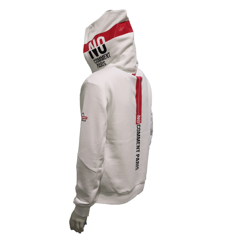 ノーコメントパリ スウェットセットアップ ホワイト×ピンク