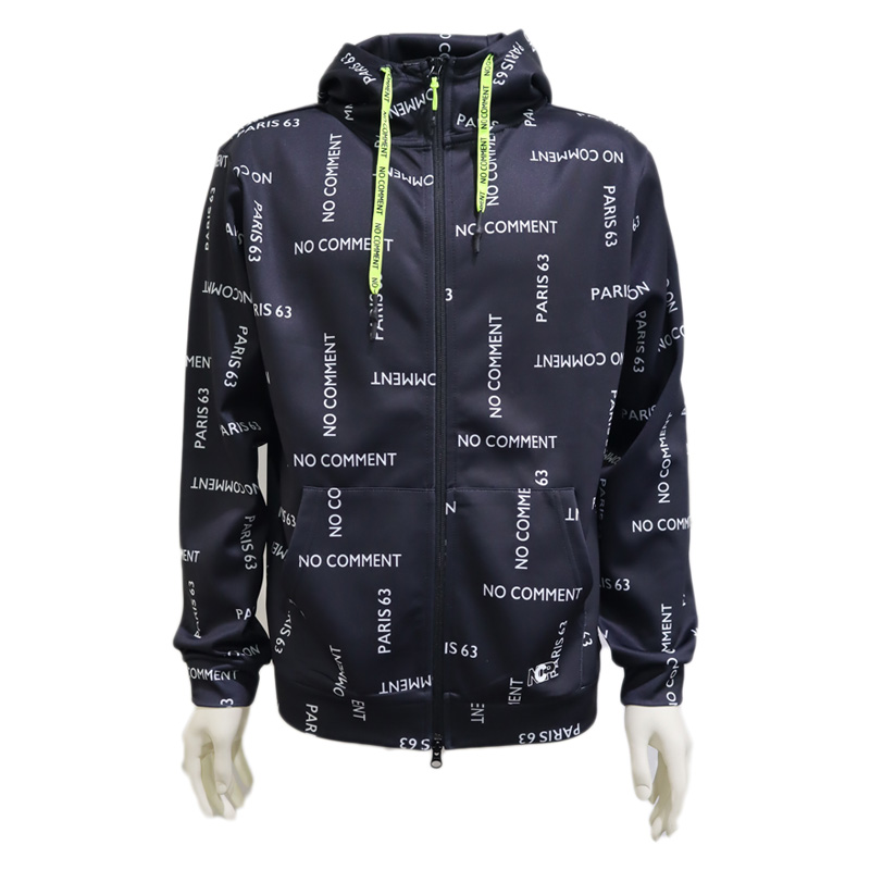 ノーコメントパリ ストレッチ素材 ロゴデザイン セットアップ