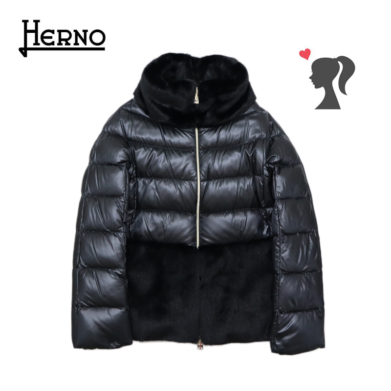 ヘルノ レディース ナイロン ウルトラライト ダウンジャケット ケープ