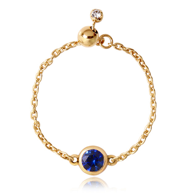 K18/Pt「サファイア ヌード」チェーンリング｜【オレフィーチェ】Orefice