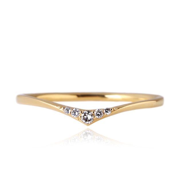 K18/Pt「ハレ」リング ー イエローゴールド｜【オレフィーチェ】Orefice