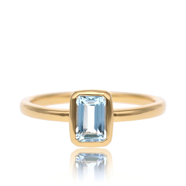 K18/Pt「アクアマリン セーラ」リング｜【オレフィーチェ】Orefice