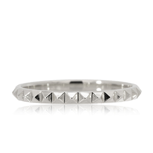 K18/Pt「ナロースタッズ」リング｜【オレフィーチェ】Orefice