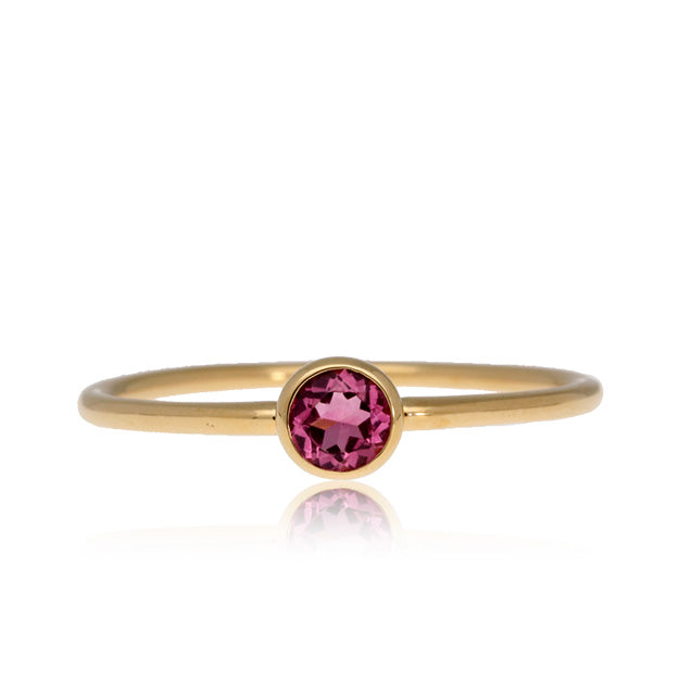K18/Pt「ピンクトルマリン スフレバース」リング｜【オレフィーチェ
