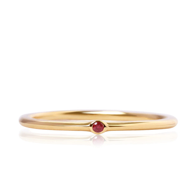 K18/Pt「ルビー ジェマ」リング｜【オレフィーチェ】Orefice
