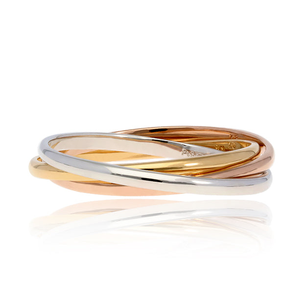 K18/Pt「3連トニア」リング ー マルチ｜【オレフィーチェ】Orefice